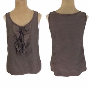 J. Crew Sleeveless Cotton & Silk top Brown Small